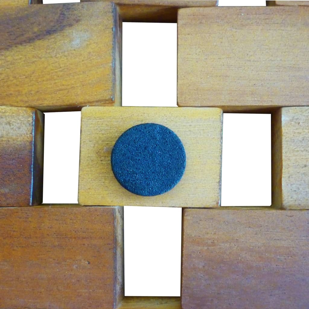 Tapis de salle de bain Bois d'acacia 80 x 50 cm Mosaïque - Imagem 5
