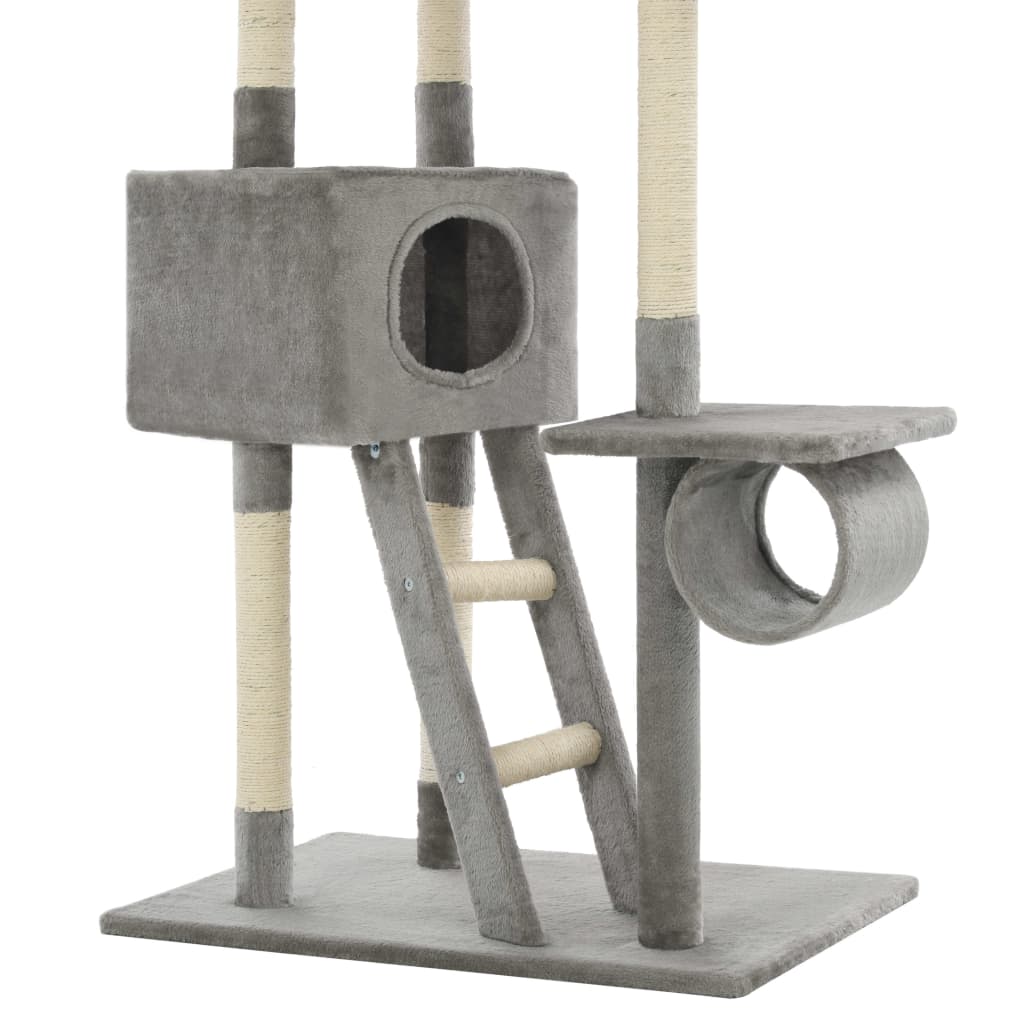 Grand arbre à chat XXL en sisal — hauteur ajustable 230-260 cm - Imagem 6