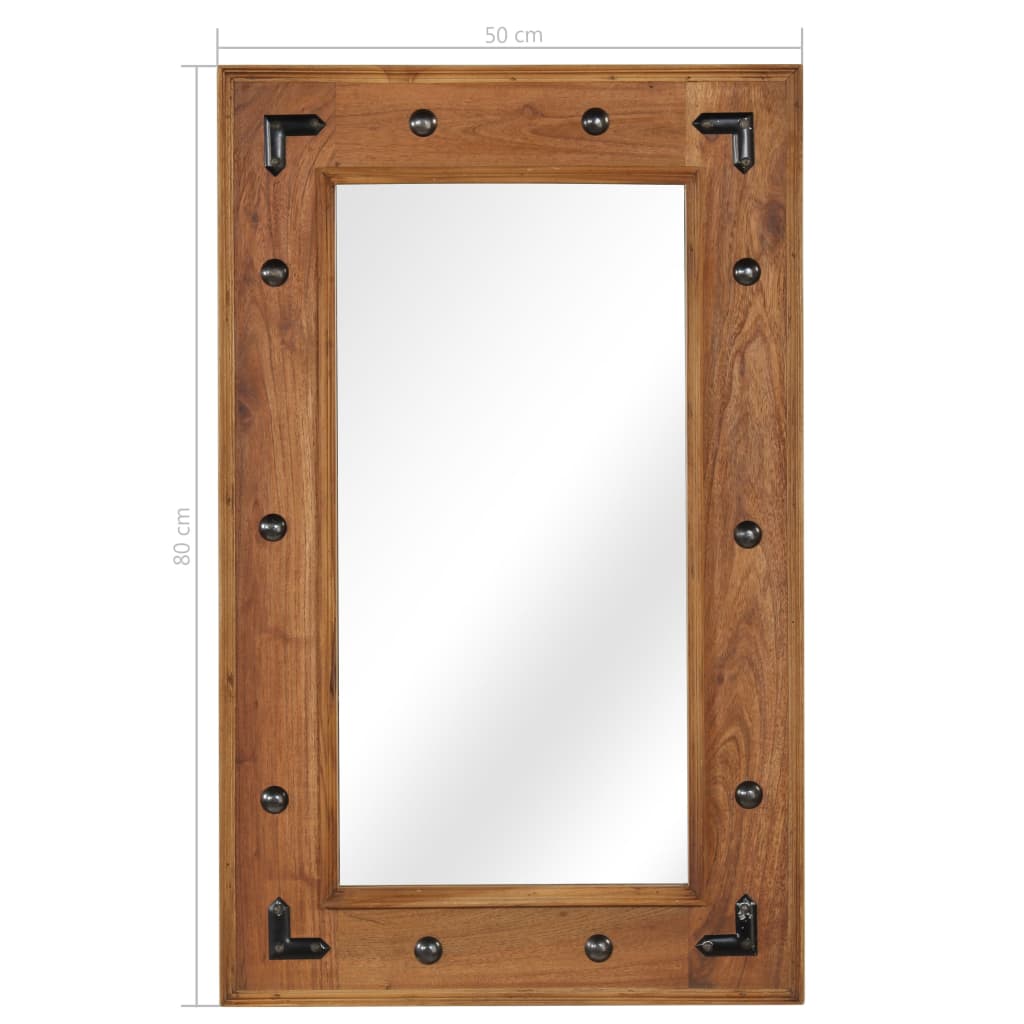 Miroir Bois d'acacia massif - Sensuri Maison