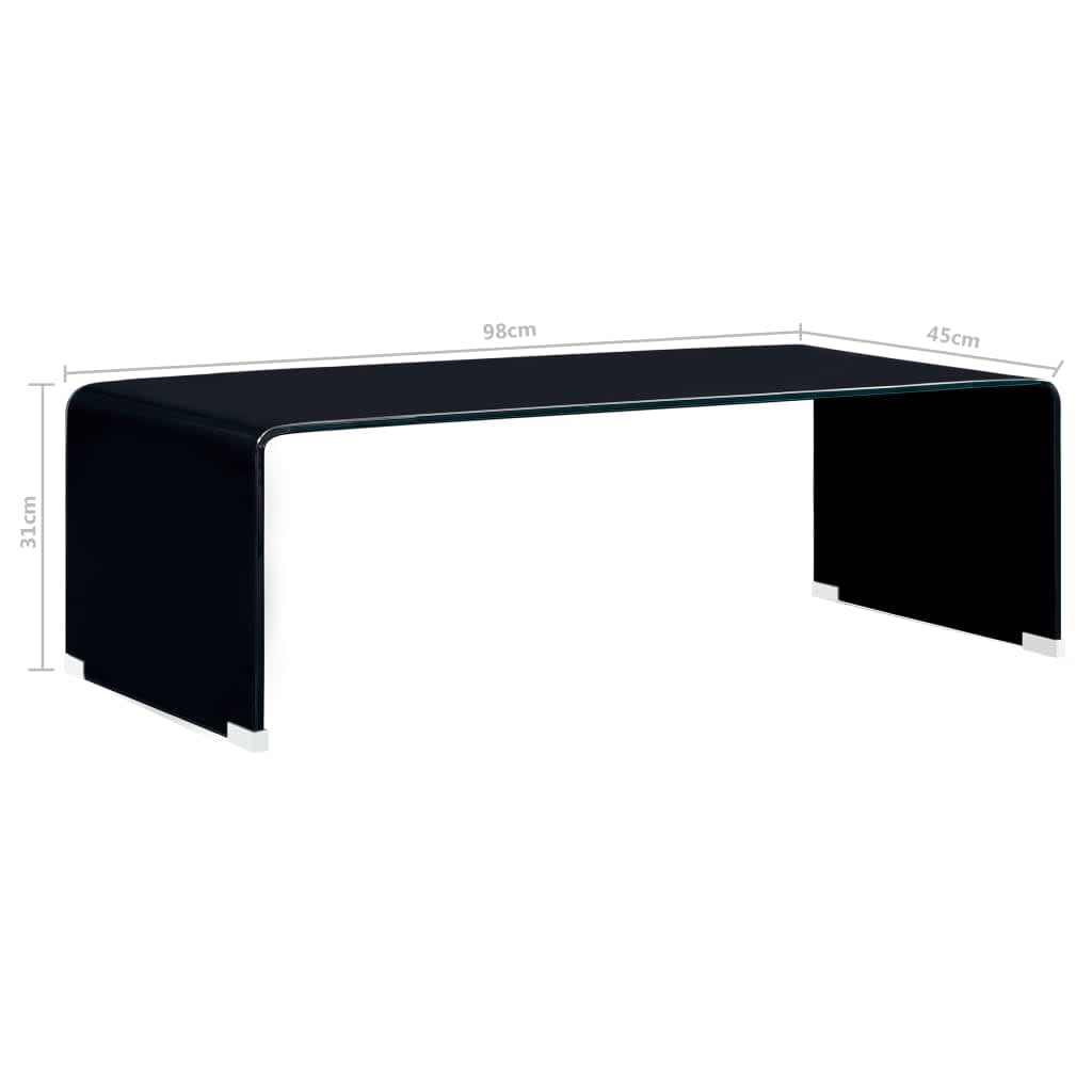 Table basse 98 x 45 x 31 cm Verre trempé - Imagem 5