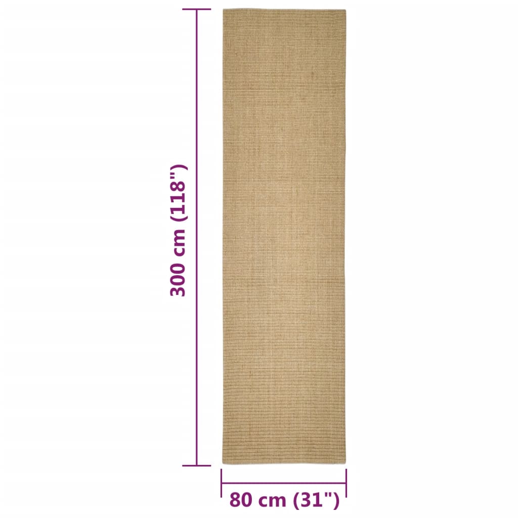 Tapis en sisal pour griffoir - 100x300 cm - Sensuri Maison