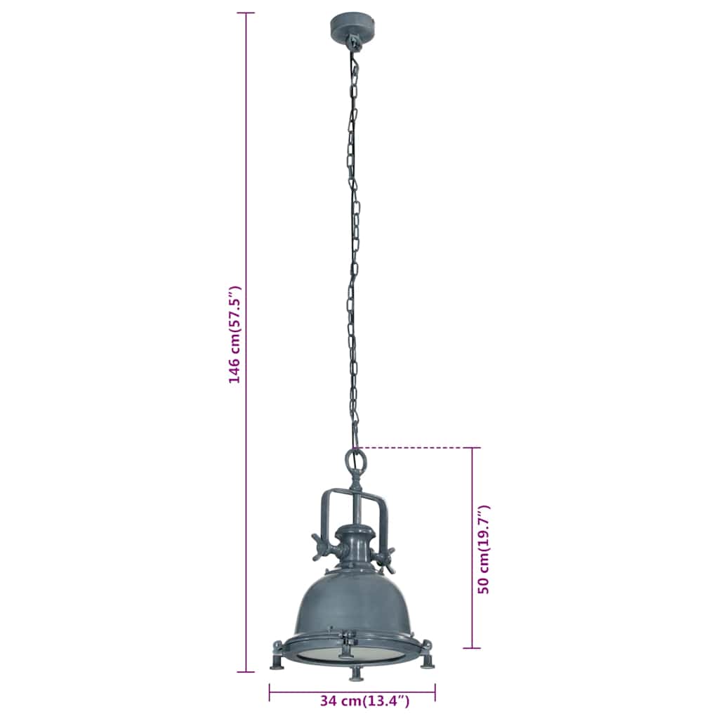 Lampe suspendue -35x35x153 cm- Style industriel - Sensuri Maison