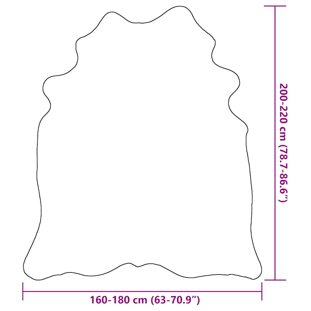Tapis en peau de vache véritable - 180x220 cm - Sensuri Maison