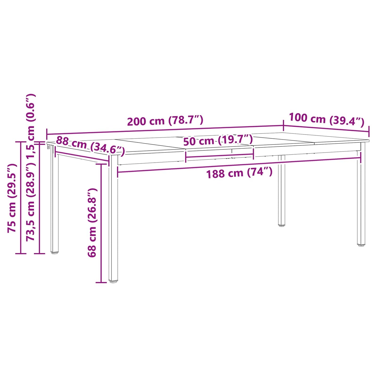 Table de salle à manger / Table de repas - Sensuri Maison