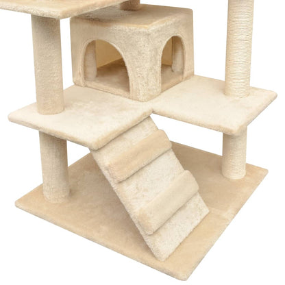 Arbre à chat avec griffoirs en sisal 125 cm - Imagem 4
