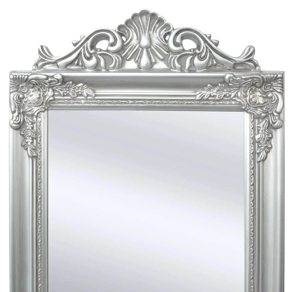 Miroir sur pied Style baroque 160x40 cm Argenté - Imagem 2