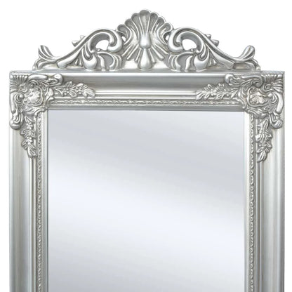 Miroir sur pied Style baroque 160x40 cm Argenté - Imagem 2