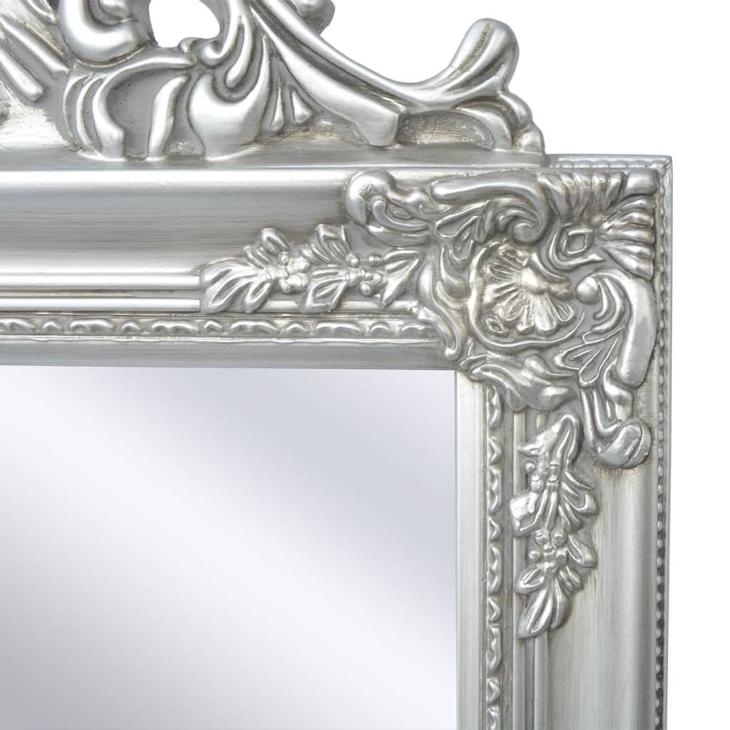 Miroir sur pied Style baroque 160x40 cm Argenté - Imagem 3