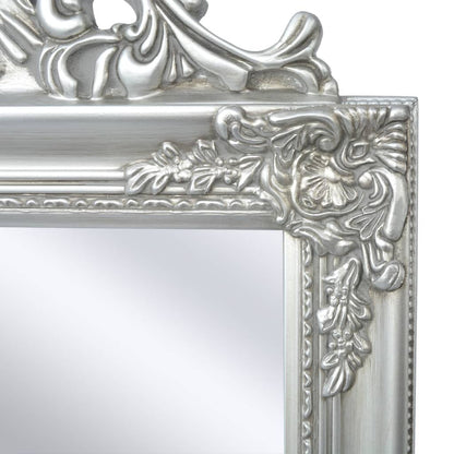 Miroir sur pied Style baroque 160x40 cm Argenté - Imagem 3