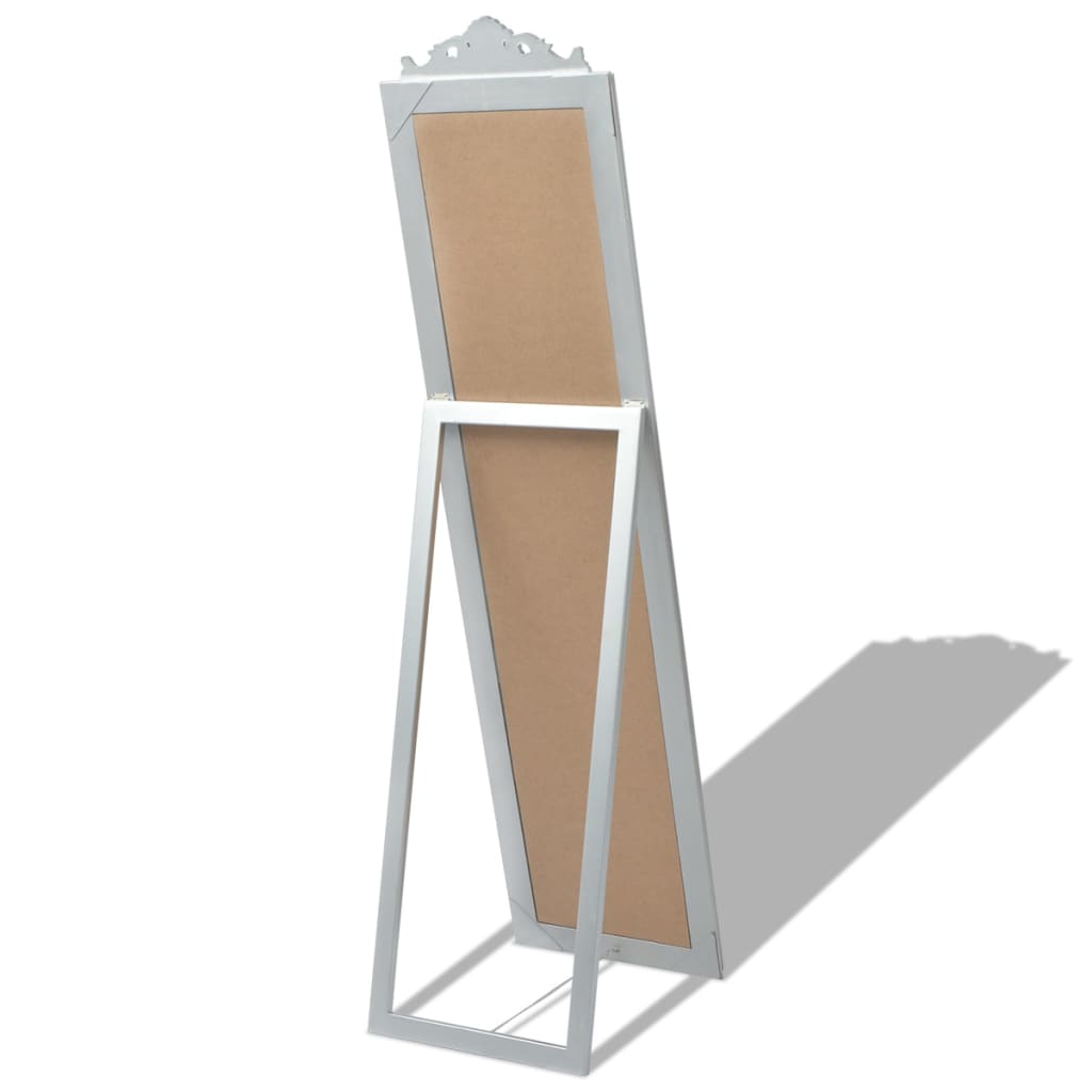 Miroir sur pied Style baroque 160x40 cm Argenté - Imagem 4
