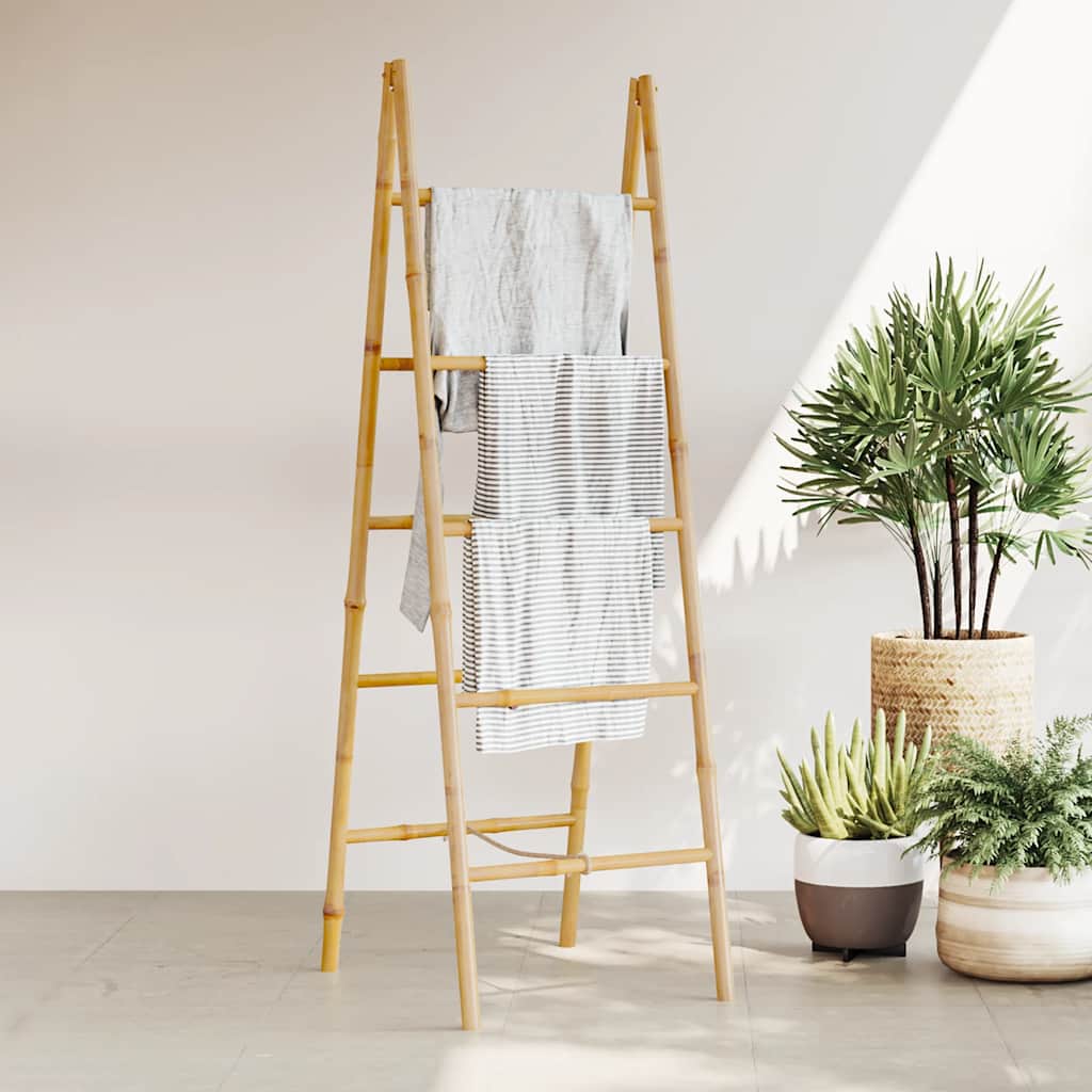Porte-serviette double avec 5 barreaux Bambou 50 x 160 cm - Imagem 3