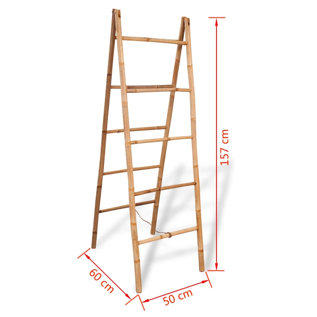Porte-serviette double avec 5 barreaux Bambou 50 x 160 cm - Imagem 6