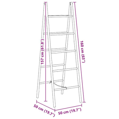 Porte-serviette double avec 5 barreaux Bambou 50 x 160 cm - Imagem 9