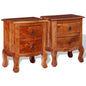 Tables de chevet avec tiroirs 2 pcs Bois d'acacia massif - Imagem 1