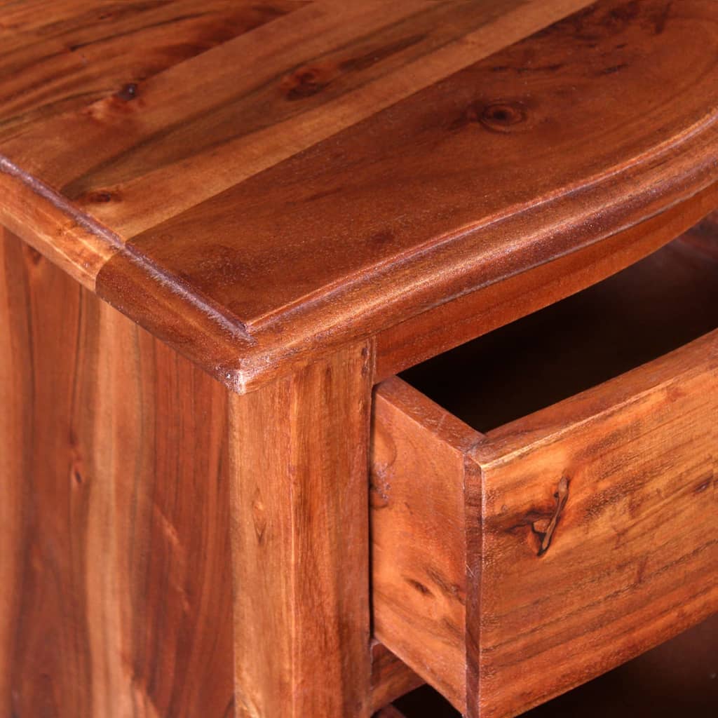 Tables de chevet avec tiroirs 2 pcs Bois d'acacia massif - Imagem 8