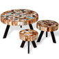 Ensemble de table basse 3 pièces Bois de récupération massif - Imagem 1
