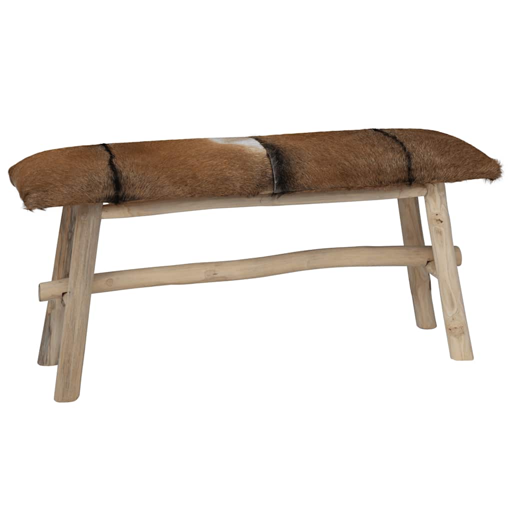 Banc cuir de chèvre Teck - Imagem 1