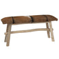Banc cuir de chèvre Teck - Imagem 1
