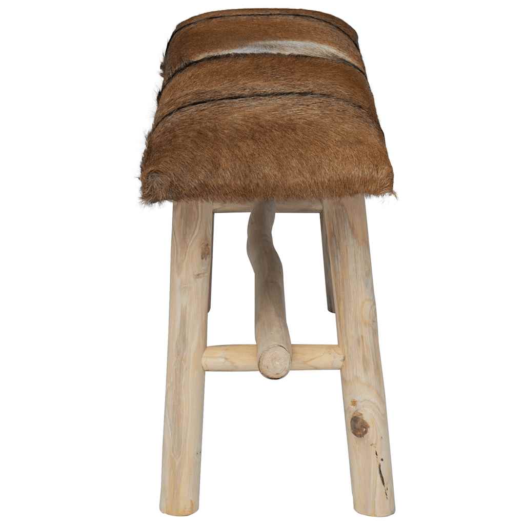 Banc cuir de chèvre Teck - Imagem 3