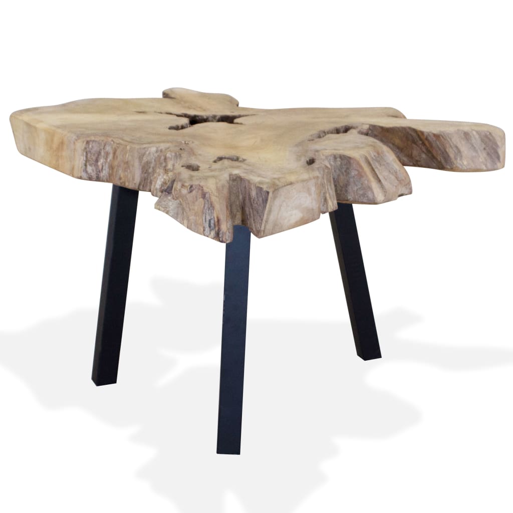 Table basse Teck authentique 80x70x38 cm - Imagem 4