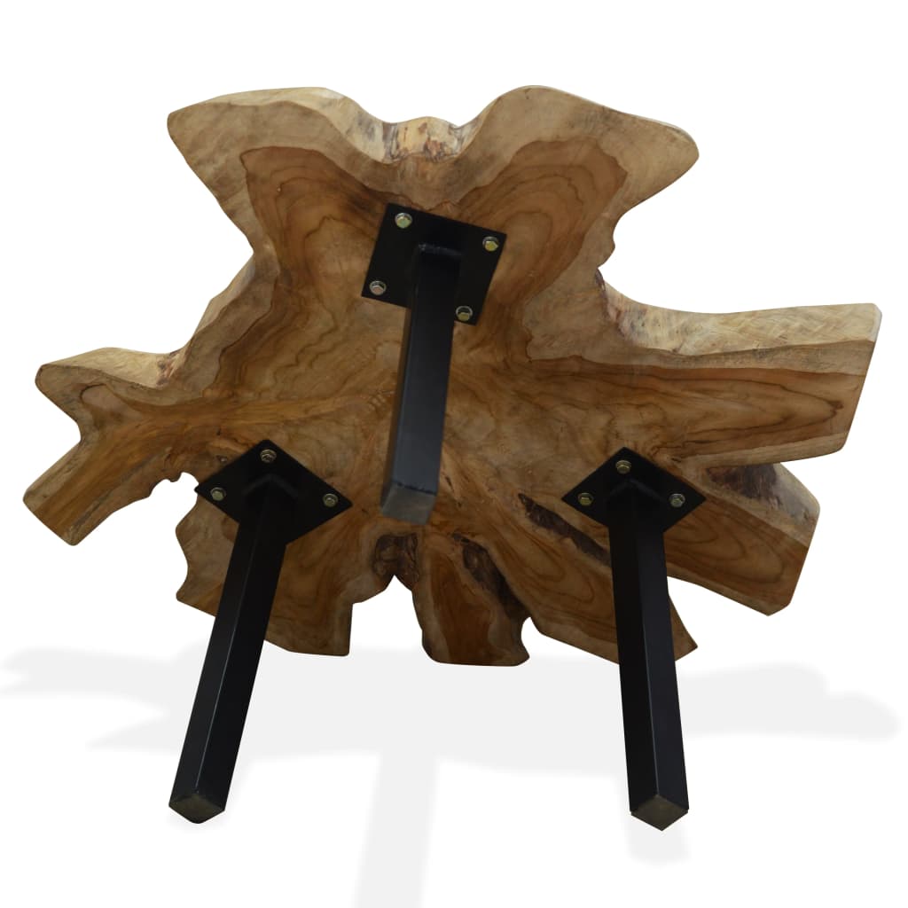 Table basse Teck authentique 80x70x38 cm - Imagem 7