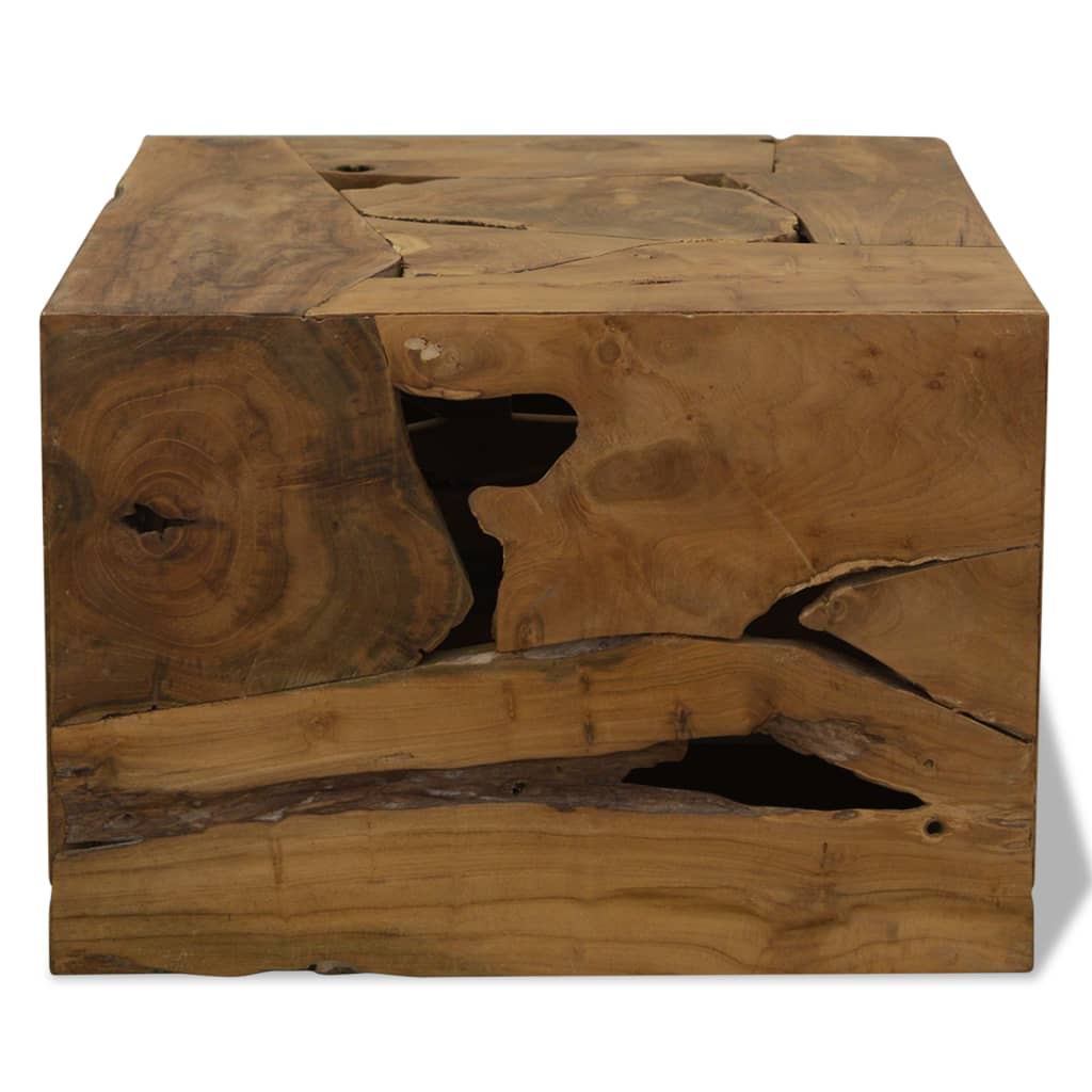 Table basse 50x50x35 cm Teck véritable Marron - Imagem 2