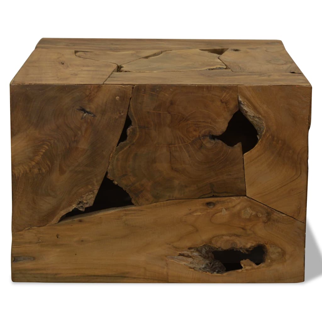 Table basse 50x50x35 cm Teck véritable Marron - Imagem 3