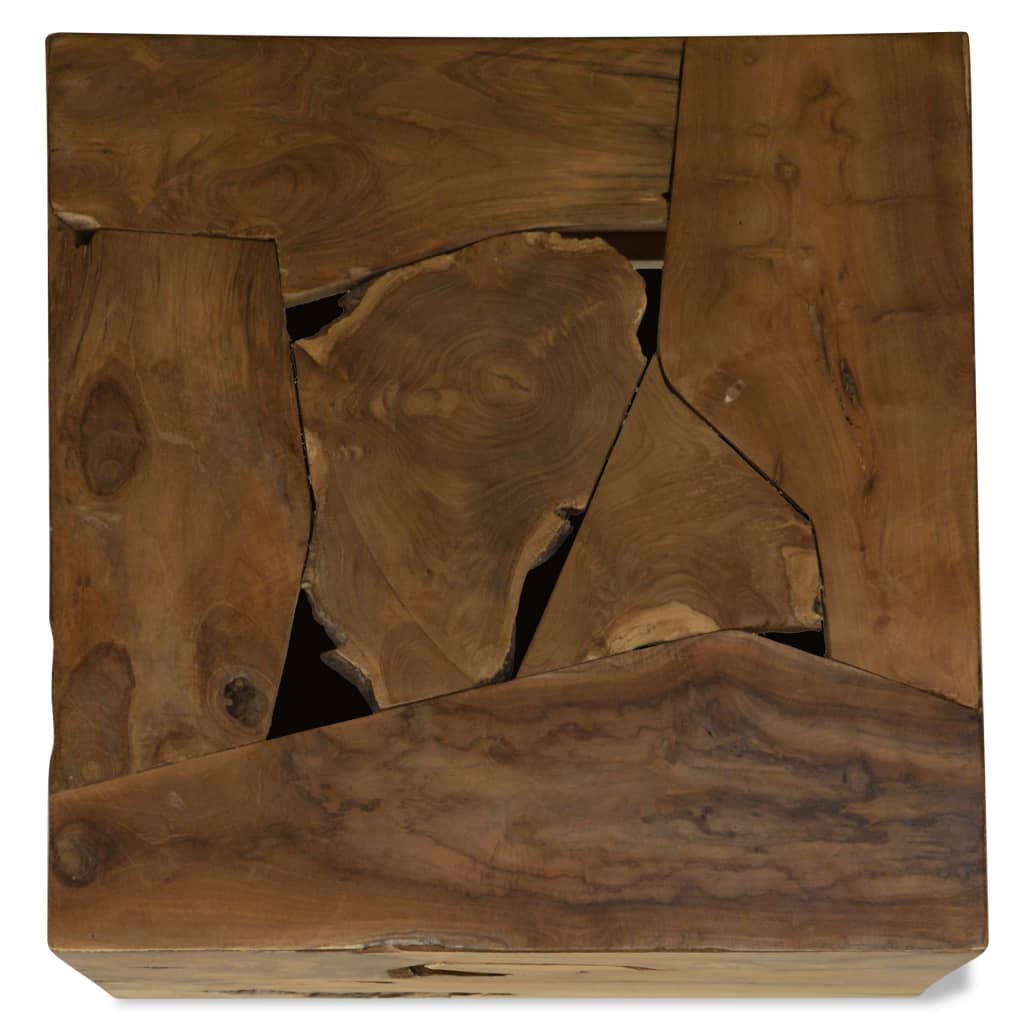 Table basse 50x50x35 cm Teck véritable Marron - Imagem 4