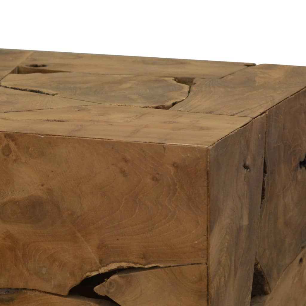 Table basse 50x50x35 cm Teck véritable Marron - Imagem 5