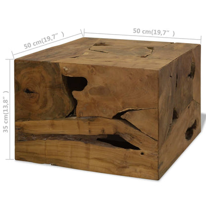 Table basse 50x50x35 cm Teck véritable Marron - Imagem 7
