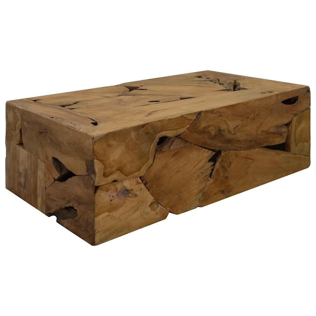 Table basse 50x50x35 cm Teck véritable Marron - Imagem 8