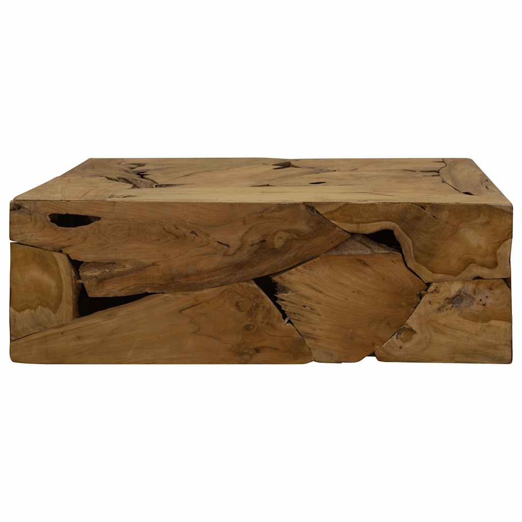 Table basse 50x50x35 cm Teck véritable Marron - Imagem 9