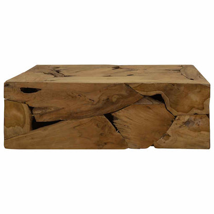 Table basse 50x50x35 cm Teck véritable Marron - Imagem 9