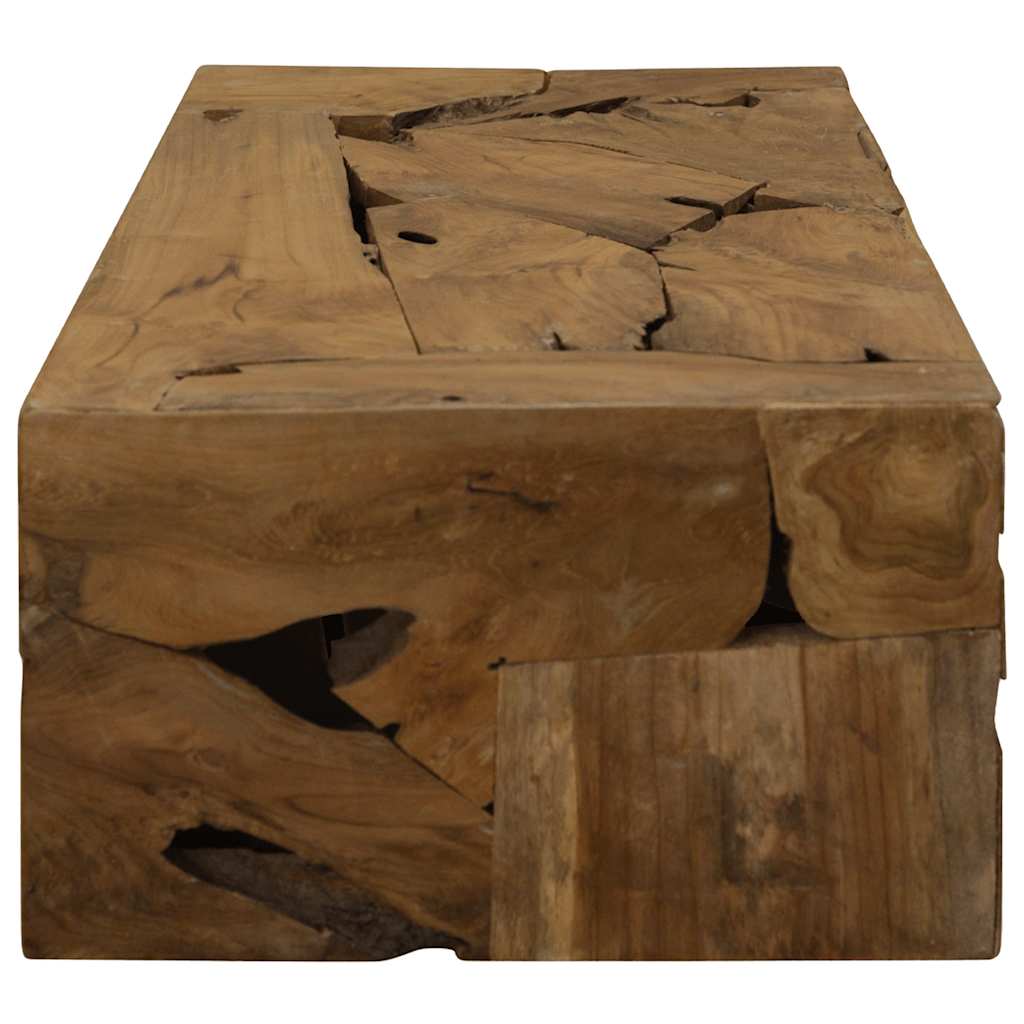 Table basse 50x50x35 cm Teck véritable Marron - Imagem 10