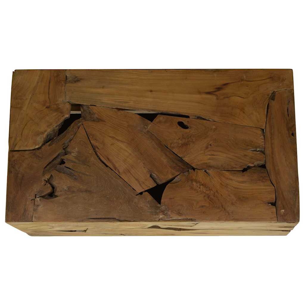 Table basse 50x50x35 cm Teck véritable Marron - Imagem 11