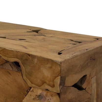 Table basse 50x50x35 cm Teck véritable Marron - Imagem 12