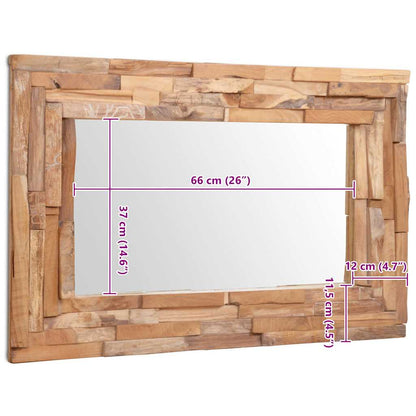 Miroir décoratif Teck 60x60 cm Carré