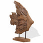 Sculpture de poisson teck 40x12x57 cm - Imagem 1