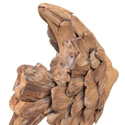 Sculpture de poisson teck 40x12x57 cm - Imagem 9