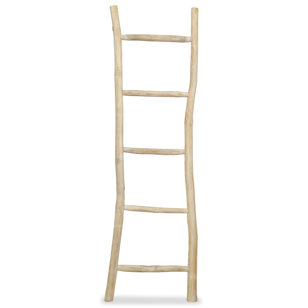 Porte-serviette avec 5 barreaux Teck 45 x 150 cm Naturel - Imagem 1