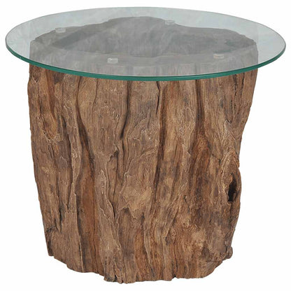 Table basse Teck Verre 50x40 cm - Imagem 2