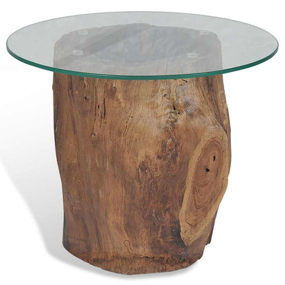 Table basse Teck Verre 50x40 cm - Imagem 4