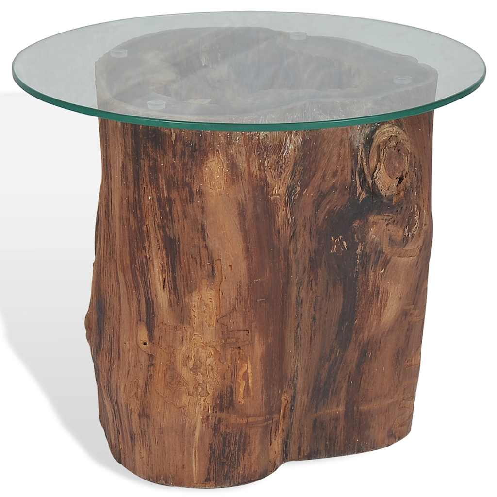 Table basse Teck Verre 50x40 cm - Imagem 5