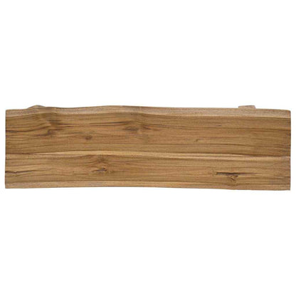 Banc bois de récupération mélangé et teck massif 100x28x43 cm - Imagem 5