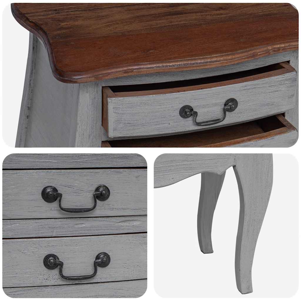 Table de chevet bois d'acajou massif 48x35x64 cm - Imagem 8