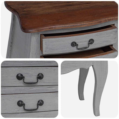 Table de chevet bois d'acajou massif 48x35x64 cm - Imagem 8