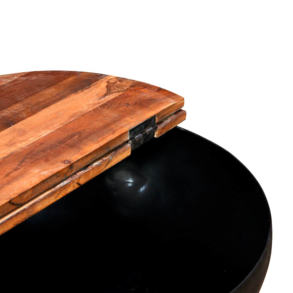 Ensemble de table basse 2pcs Bois récupération massif forme bol - Imagem 8