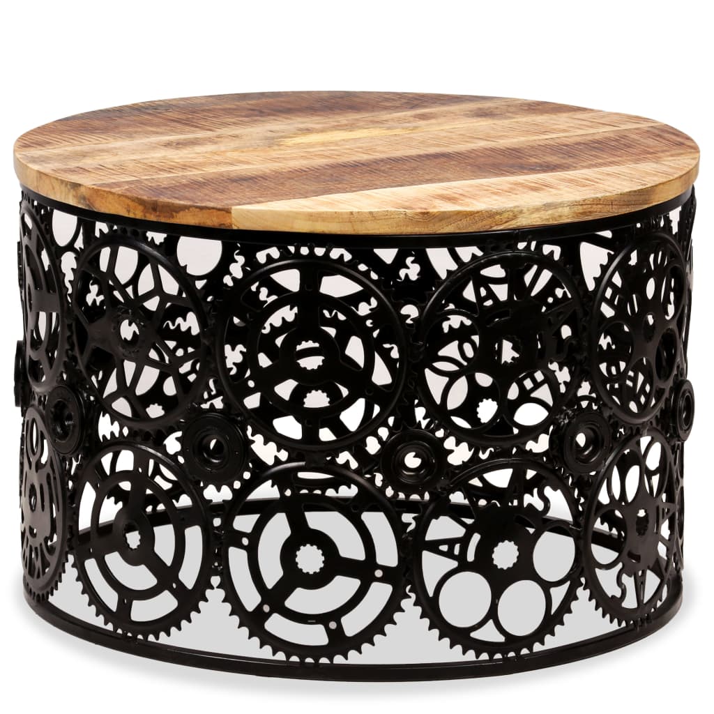 Table basse Bois de manguier massif 60x40 cm - Imagem 11