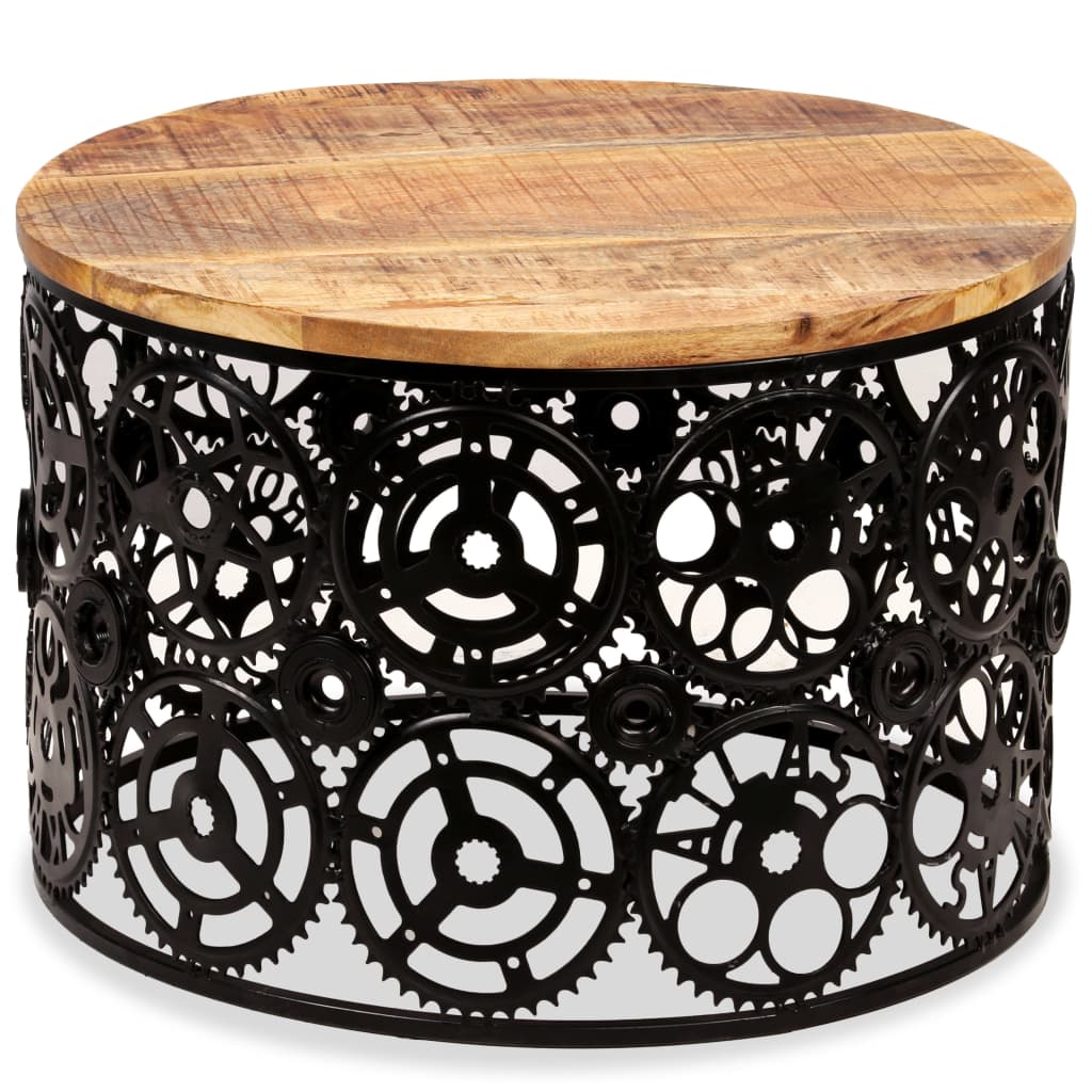 Table basse Bois de manguier massif 60x40 cm - Imagem 3