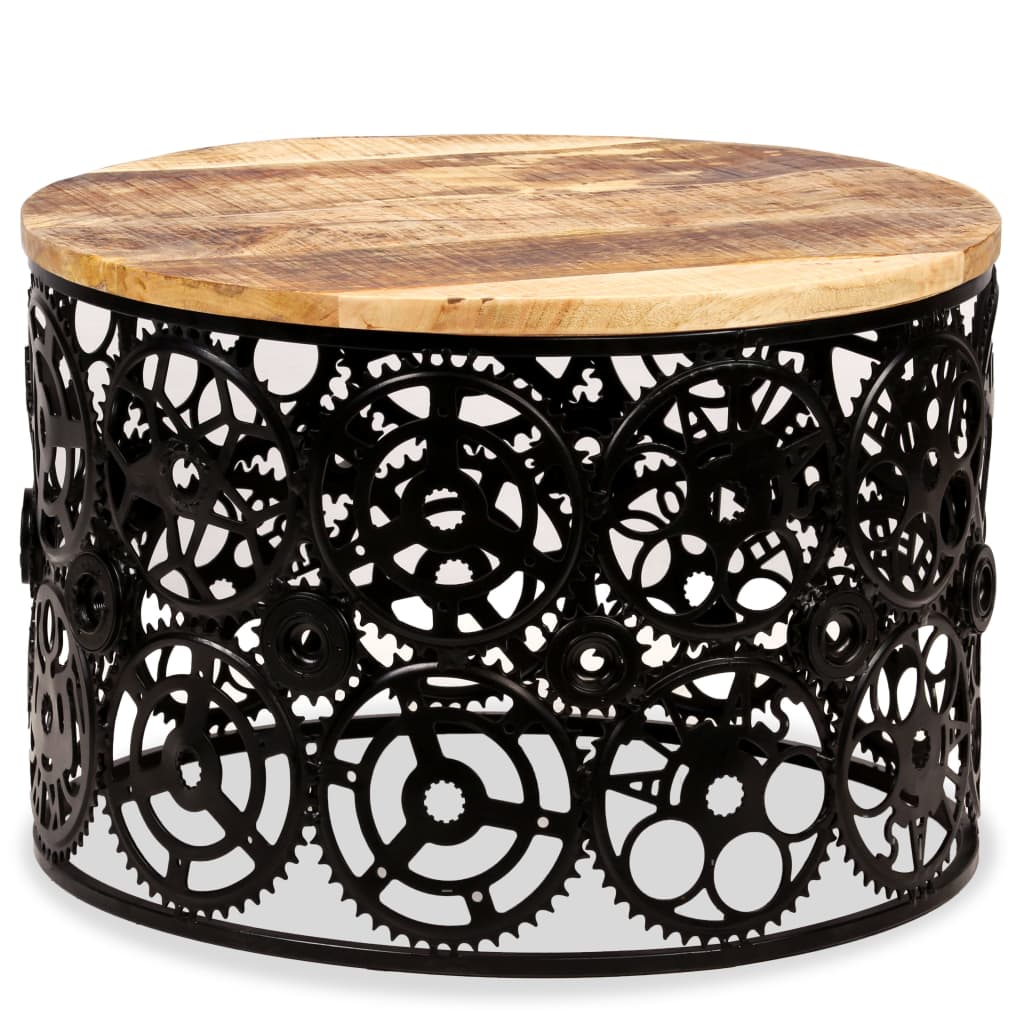 Table basse Bois de manguier massif 60x40 cm - Imagem 9